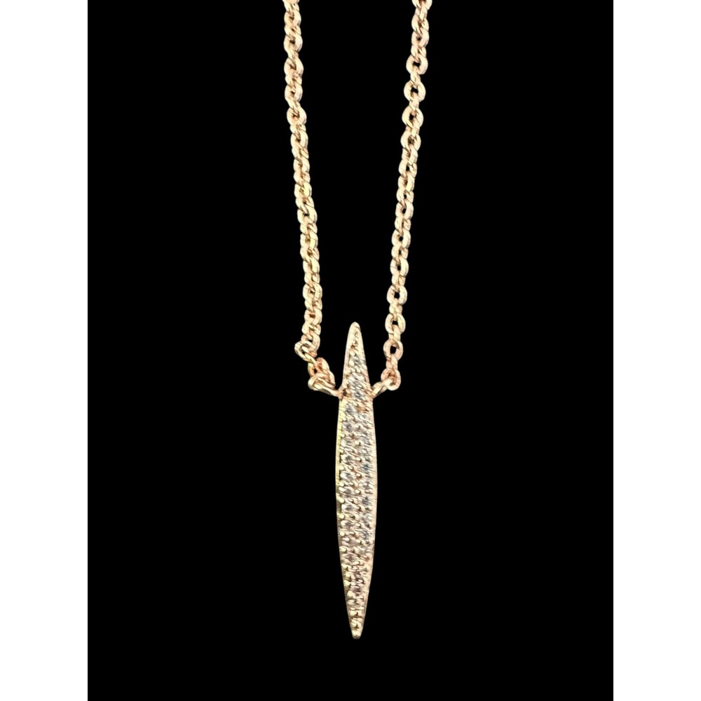 Stella & Dot Spike Pendant Necklace Womens OS Gold Pave Dainty